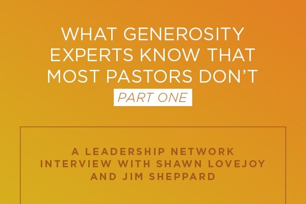 What Generosity Experts Know that Most Pasors Don't